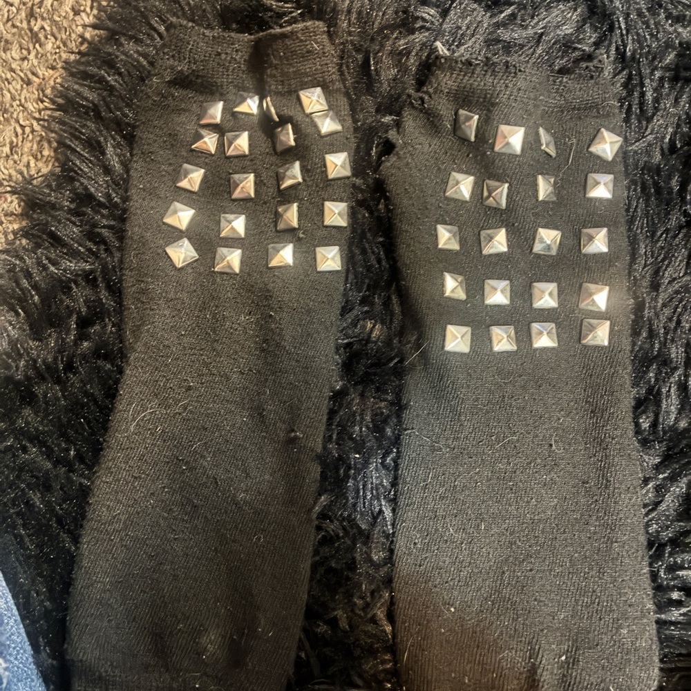 Studded Black arm warmers